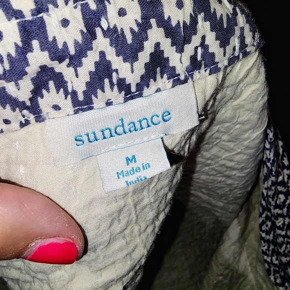 SUNDANCE CATALOG Sz M KANTHA Stitched Quilt Kimono Style Sleeves Open Front Robe - Picture 9 of 10